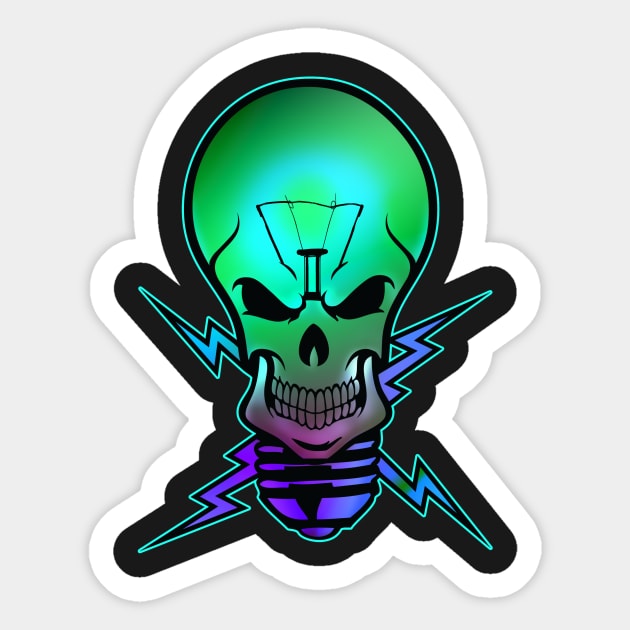 Skull Bulb Gamma Ideas Sticker by LST